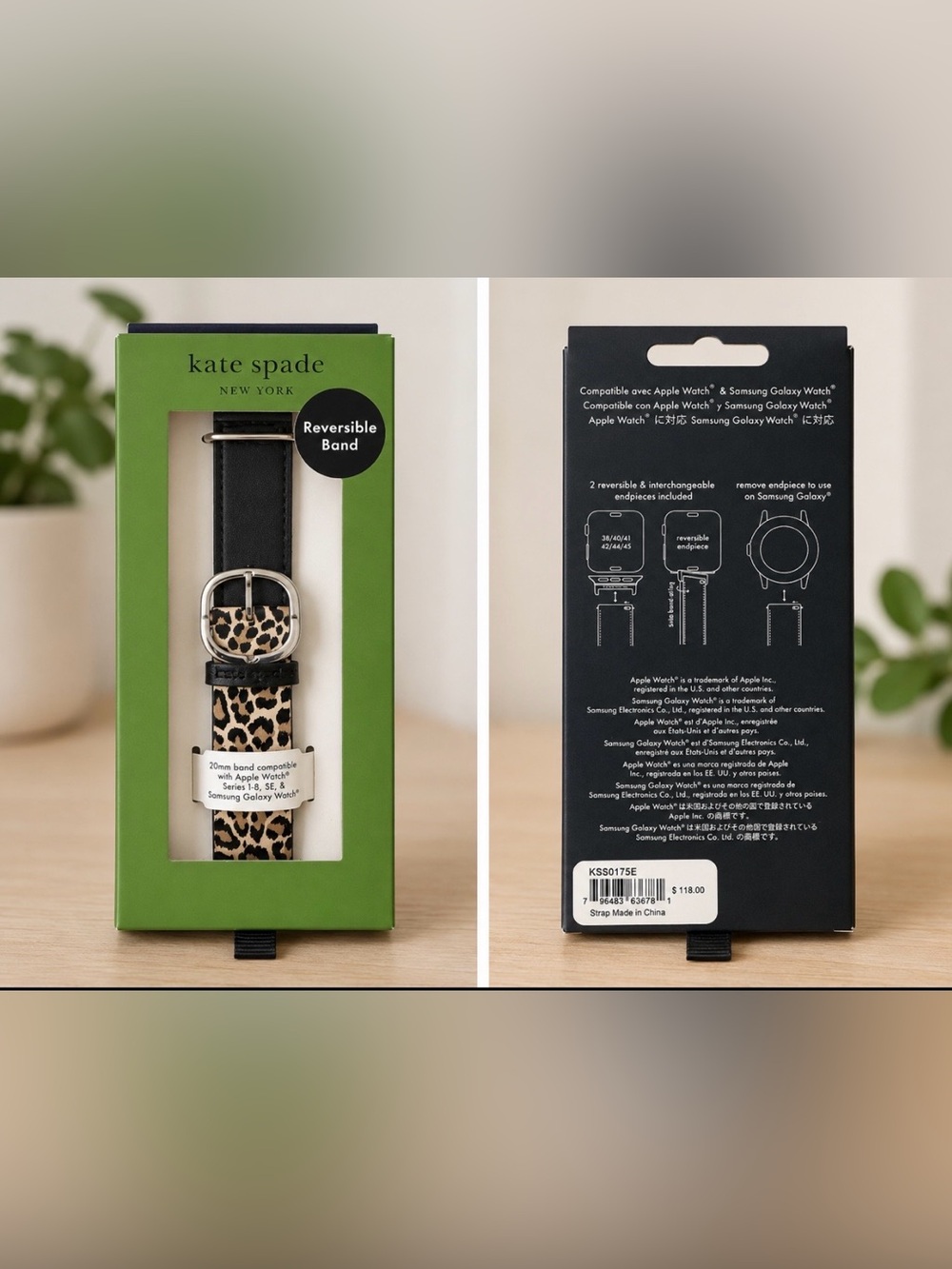 Kate Spade New York Reversible Leopard Apple Watch Band 38-45mm